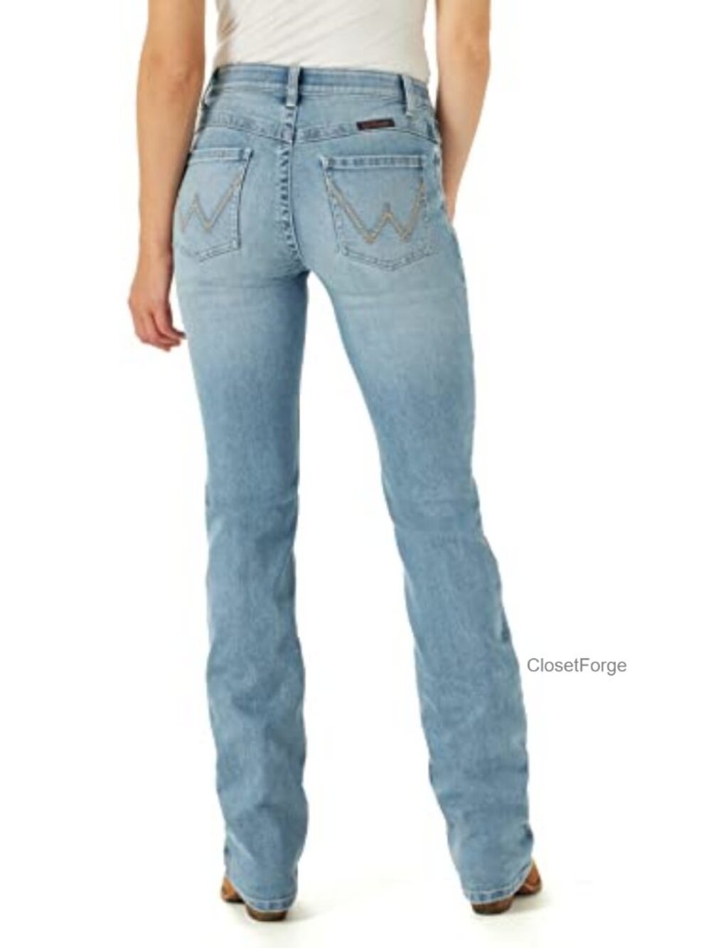 Mid Rise Boot Cut Riding Jean Stretch Western Embroidery - Picture 2 of 6